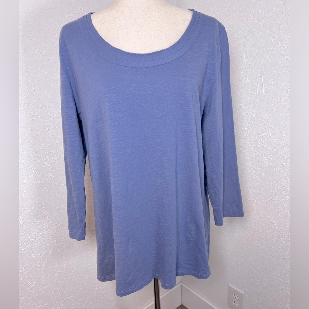 J. Jill 100% Cotton Long Sleeve Tunic Length Tee